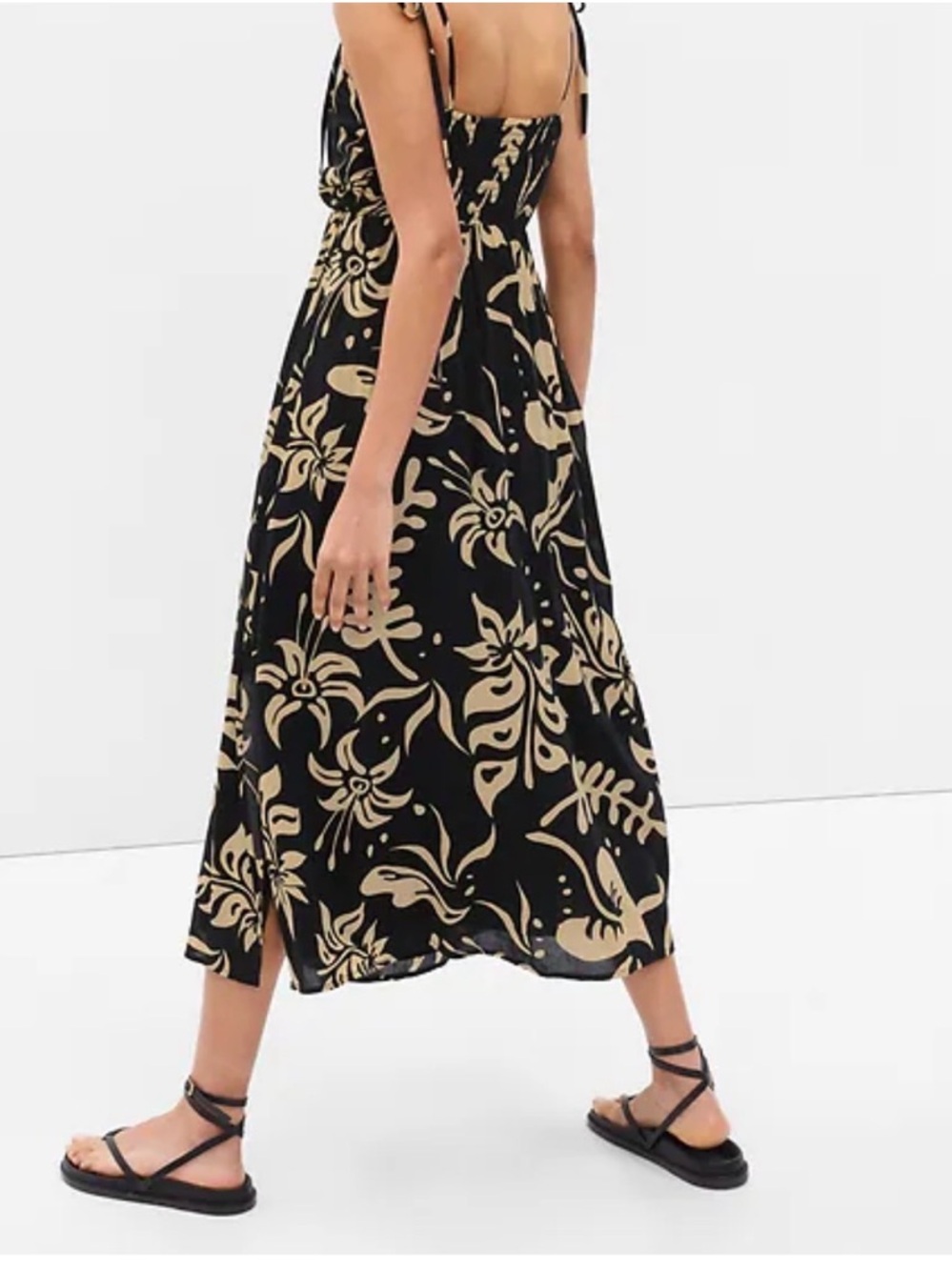 GAP Medium Navy & Cream Floral Maxi Dress - Picture 8 of 16
